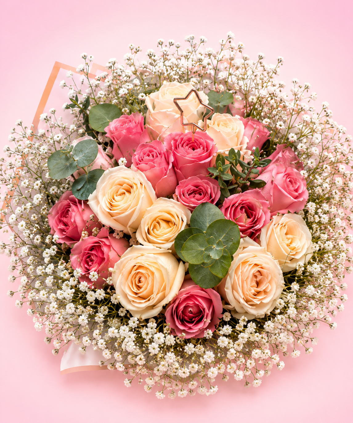 Rosas Rosa y Crema